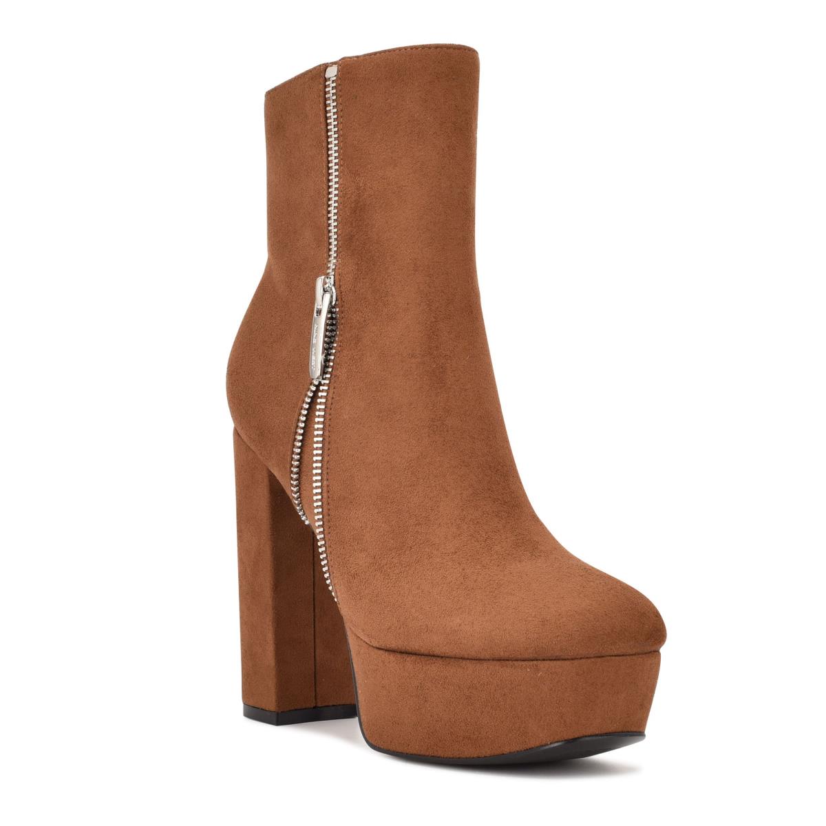 Booties Nine West Kerri Platform Mujer Marrones | 5069VBGXM