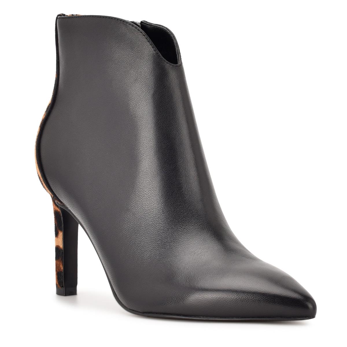 Booties Nine West Mikale Pointy Toe Mujer Negras | 9258JLIUW