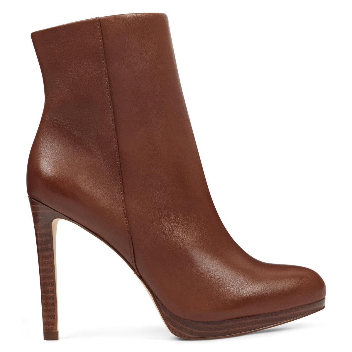 Booties Nine West Quanette Platform Mujer Marrones | 8463KZJAE