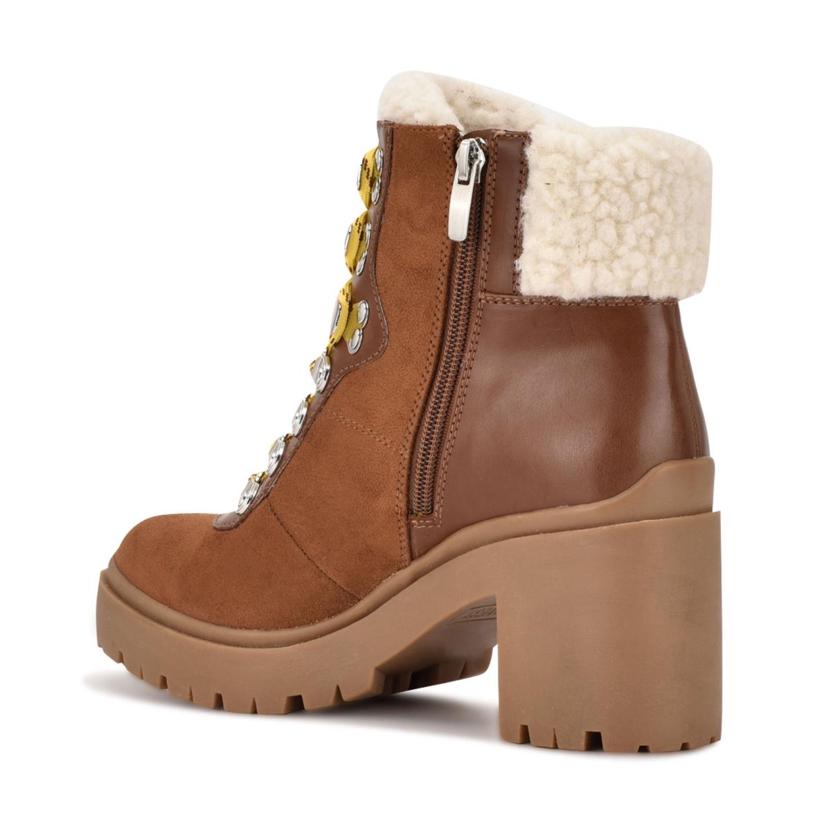 Booties Nine West Quimbie Heeled Mujer Marrones | 2758TMWBD