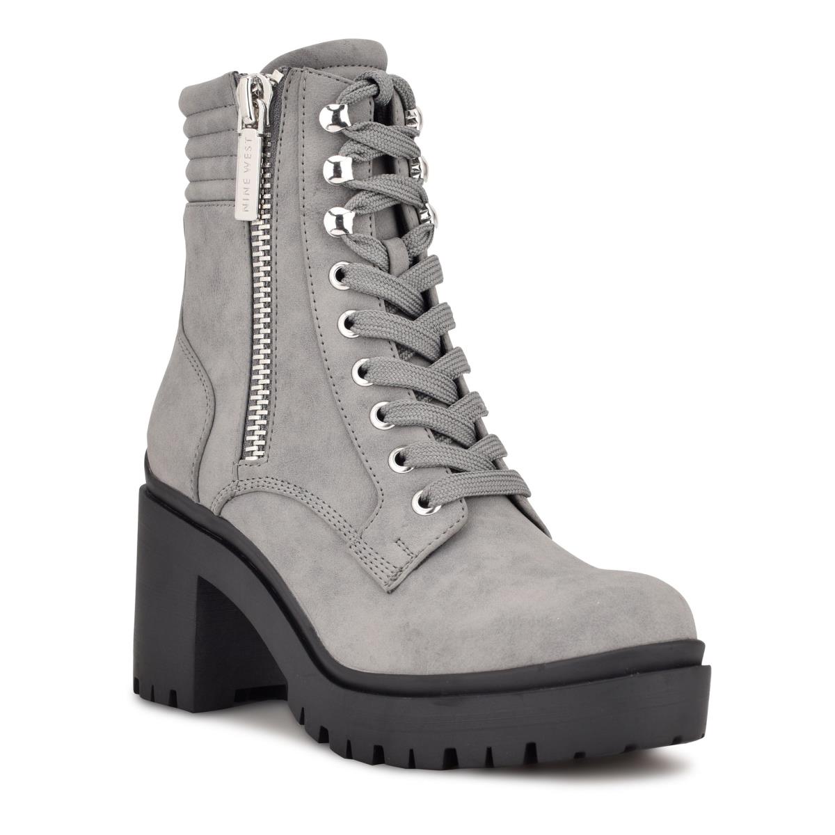 Booties Nine West Quiz Heeled Mujer Gris | 6179WTELQ