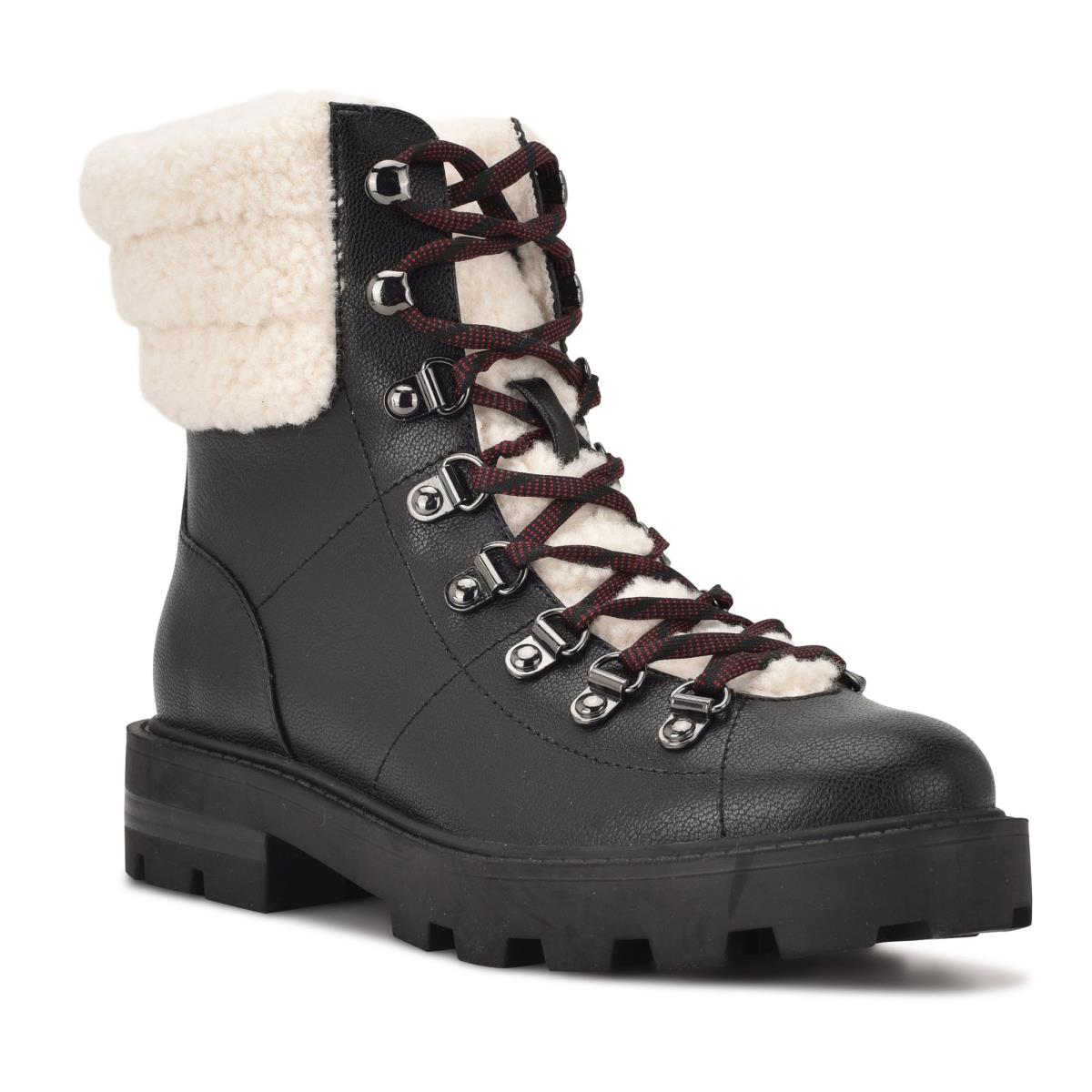 Booties Nine West Rima Combat Lug Sole Mujer Negras | 2950HXIBP