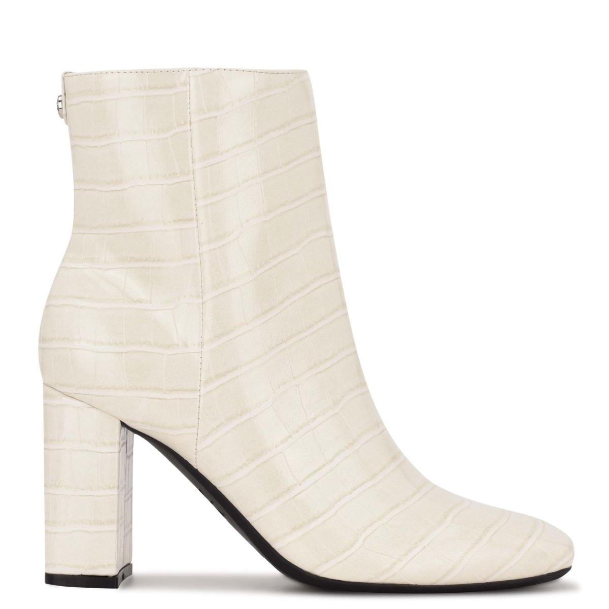 Booties Nine West Sardo 9x9 Heeled Mujer Beige | 0137FUGZK