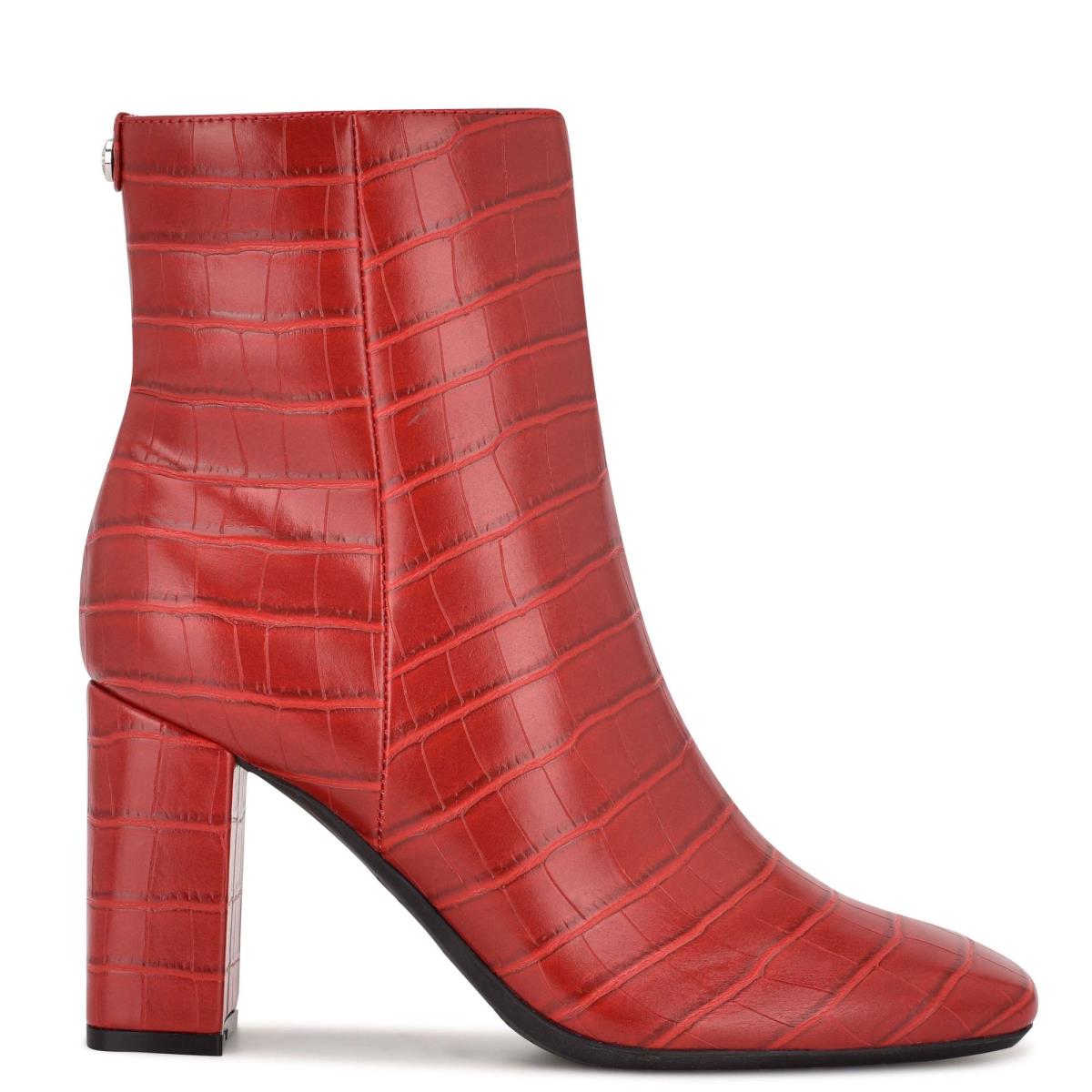 Booties Nine West Sardo 9x9 Heeled Mujer Rojas | 9658VWTCS