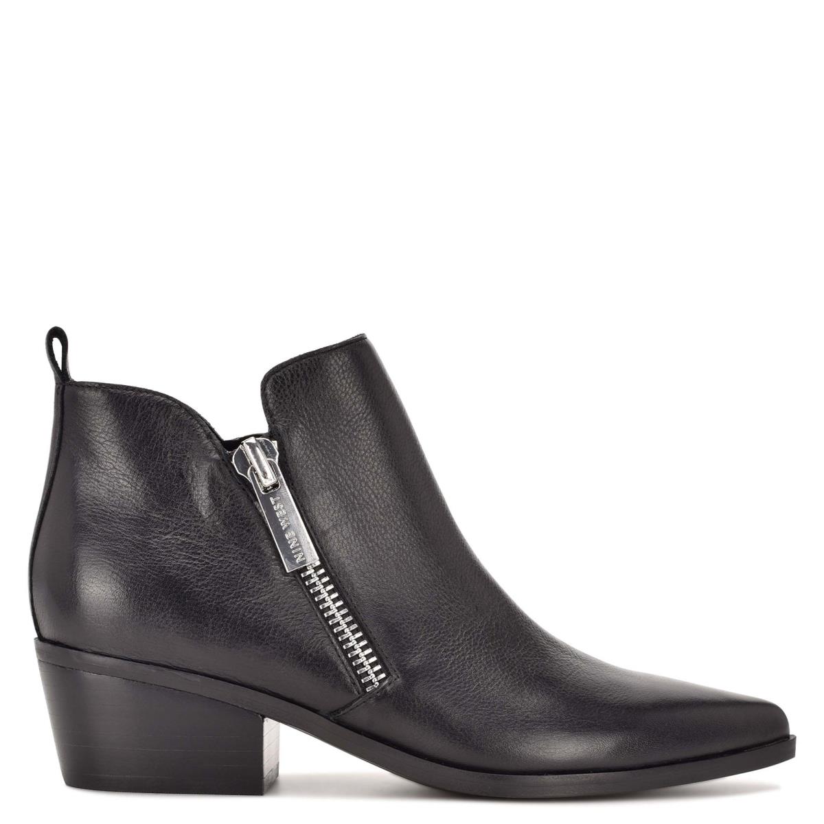 Booties Nine West Single Pointy Toe Mujer Negras | 8465ODART