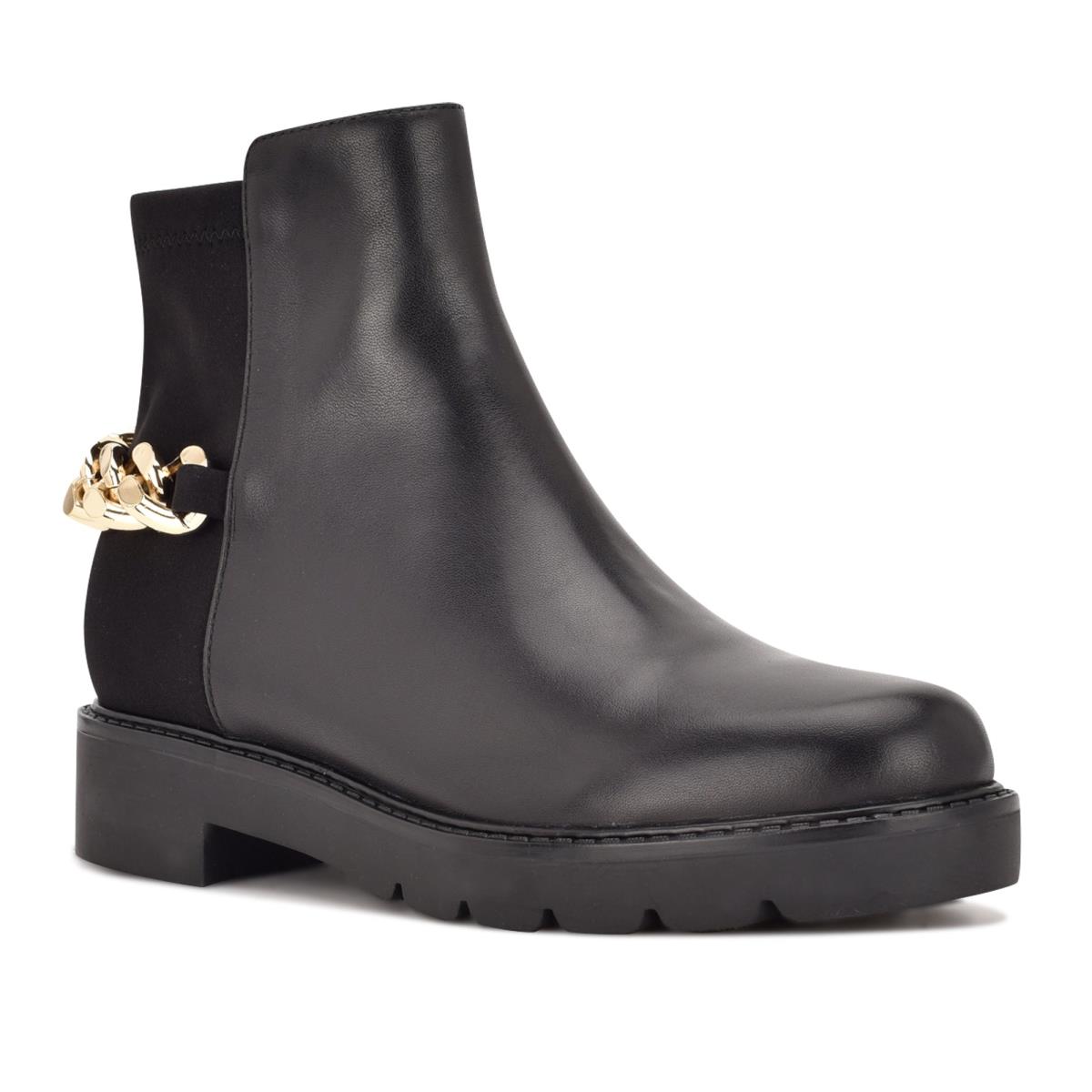 Booties Nine West Talles Lug Sole Mujer Negras | 6150WFQYL