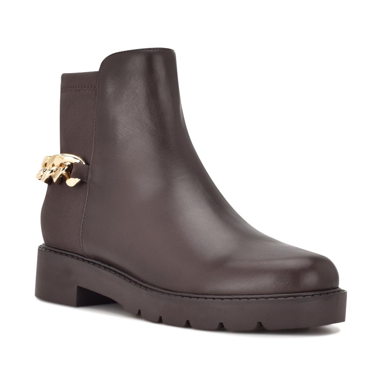 Booties Nine West Talles Lug Sole Mujer Cafe | 8305BUXRE