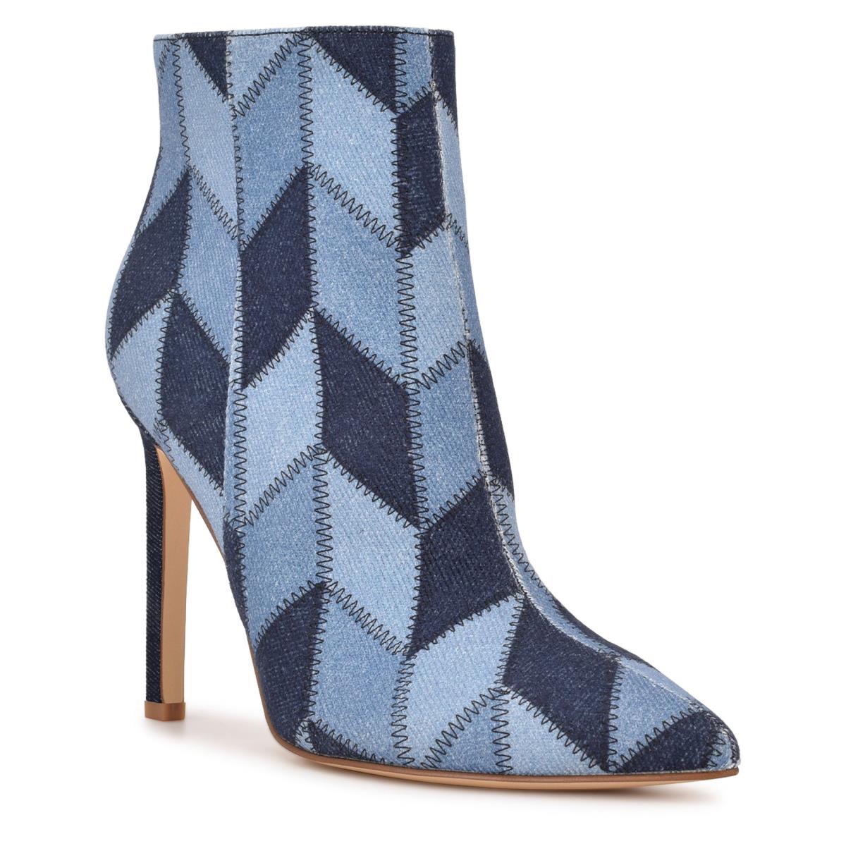 Booties Nine West Tennon Dress Bootie Mujer Azules | 9875PQFWY