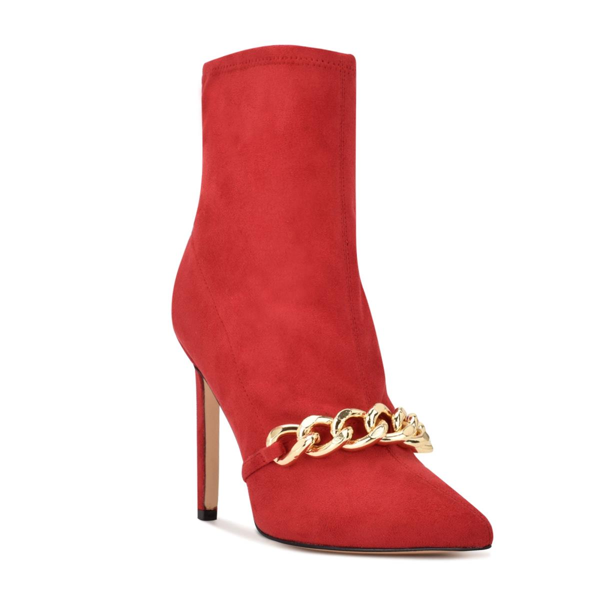 Booties Nine West Timbaa Dress Bootie Mujer Rojas | 3791GBZSY