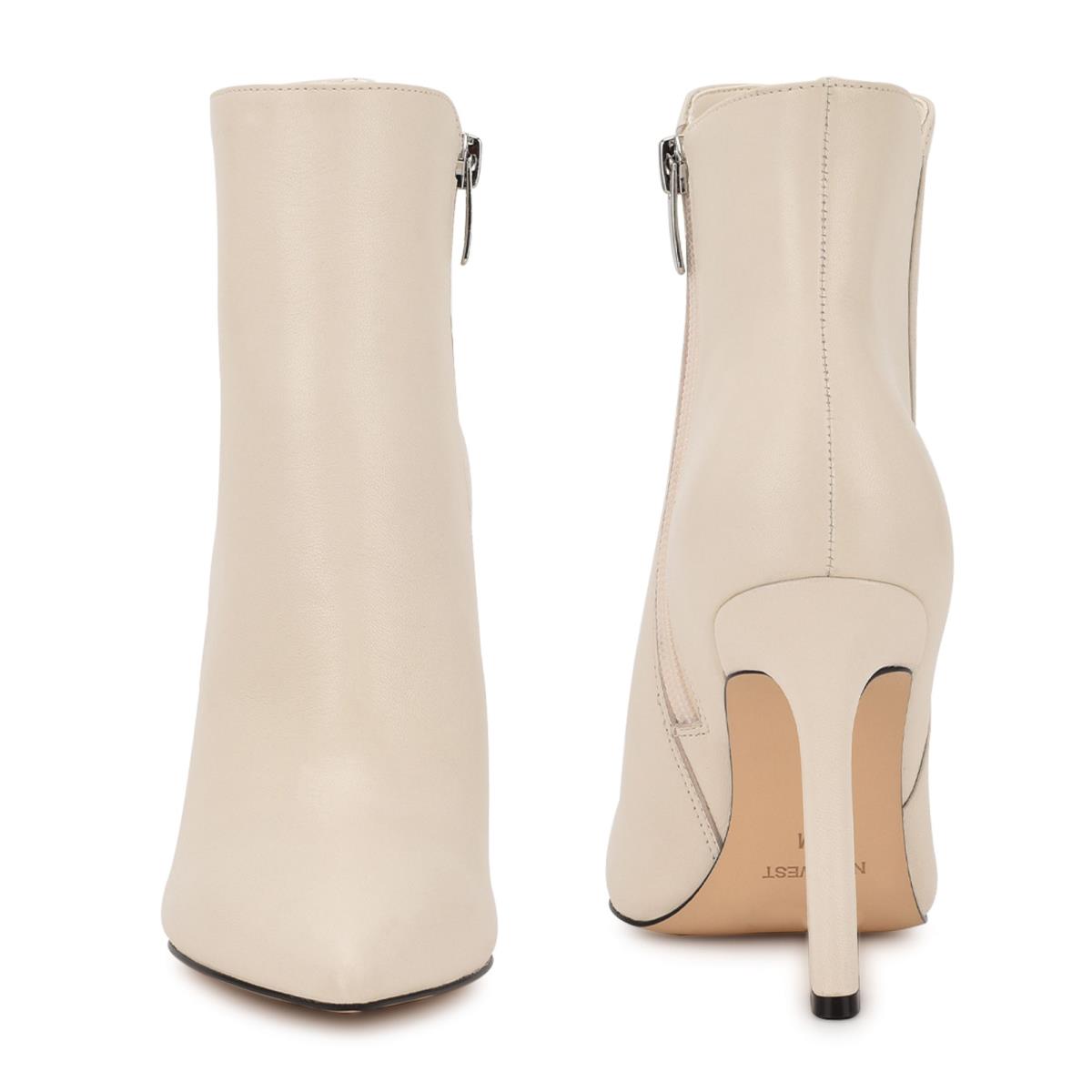 Booties Nine West Torrie Dress Mujer Creme | 0542UOMHA