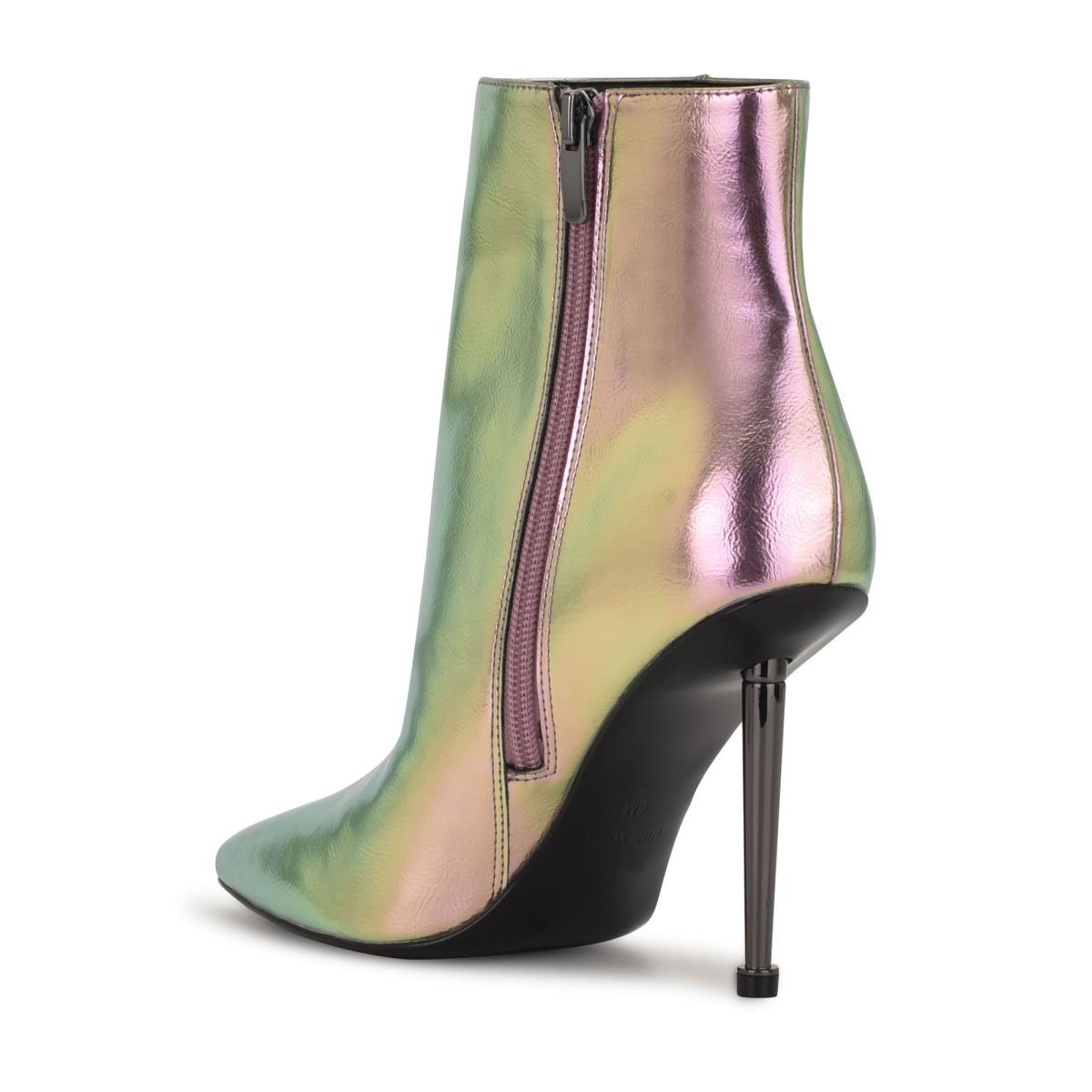 Booties Nine West Tryin Dress Mujer Metal | 4205NKPRS