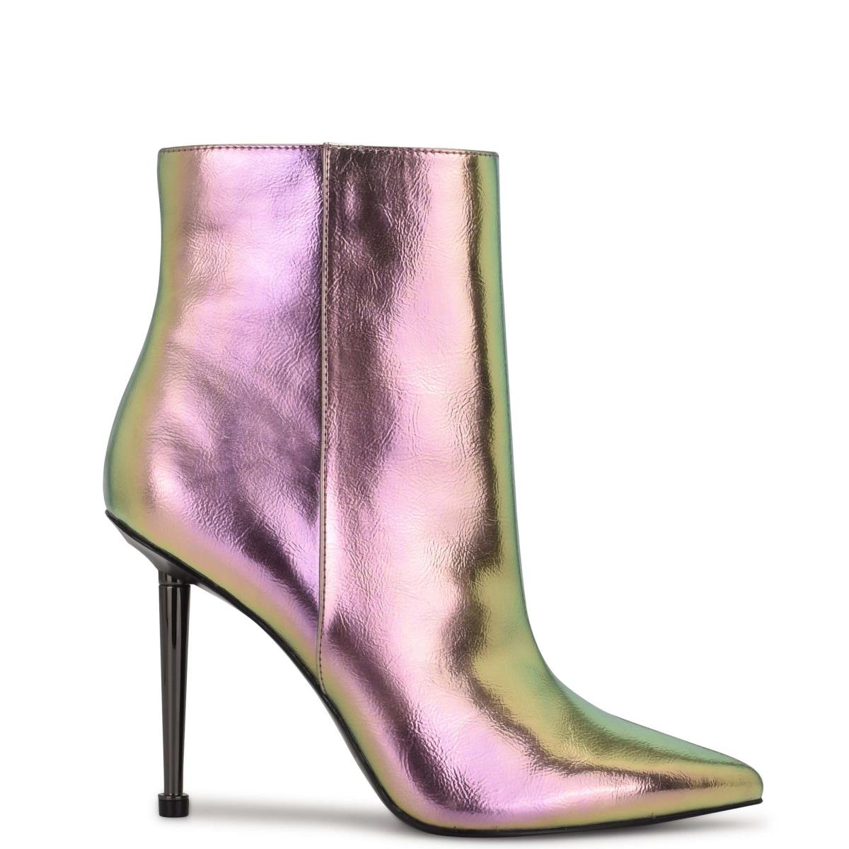 Booties Nine West Tryin Dress Mujer Metal | 4205NKPRS