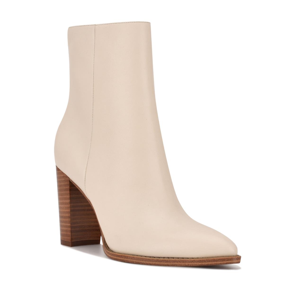 Booties Nine West Tryme 9x9 Heeled Mujer Blancas | 8547ZMUJD