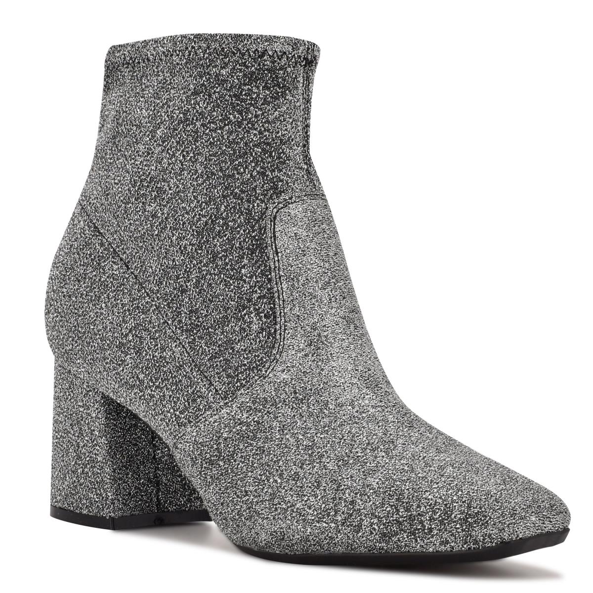 Booties Nine West Viper 9x9 Heeled Mujer Plateadas | 1857LCREG