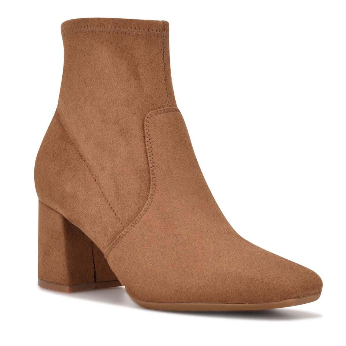 Booties Nine West Viper 9x9 Heeled Mujer Marrones | 4539PUXBK