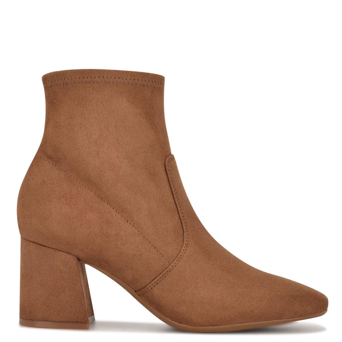 Booties Nine West Viper 9x9 Heeled Mujer Marrones | 4539PUXBK