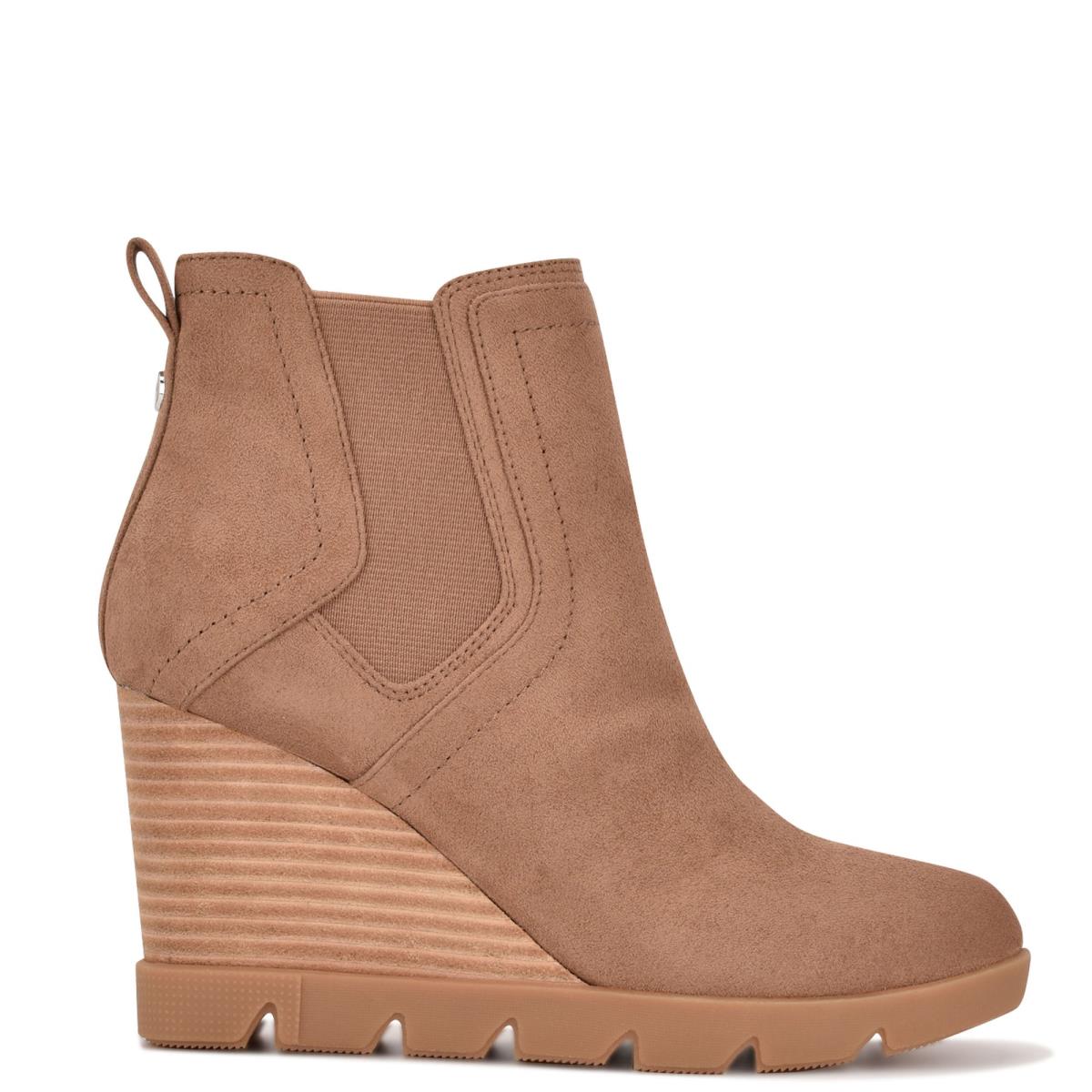 Booties Nine West Wayde Wedge Mujer Marrones | 8723KAVWF