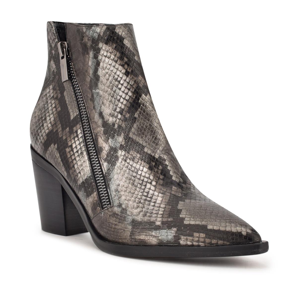 Booties Nine West Wearit Block Heel Mujer Serpent | 0953RNEWS