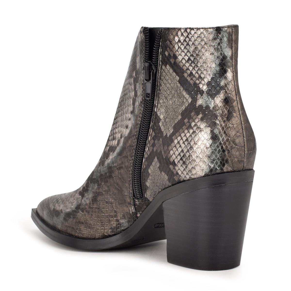 Booties Nine West Wearit Block Heel Mujer Serpent | 0953RNEWS