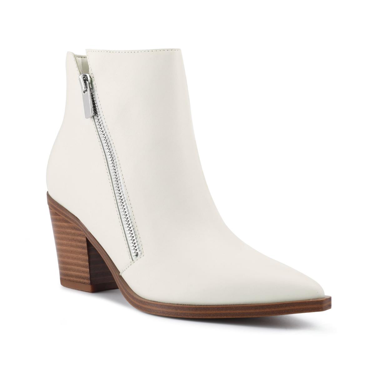 Booties Nine West Wearit Block Heel Mujer Blancas | 6298HSZIO