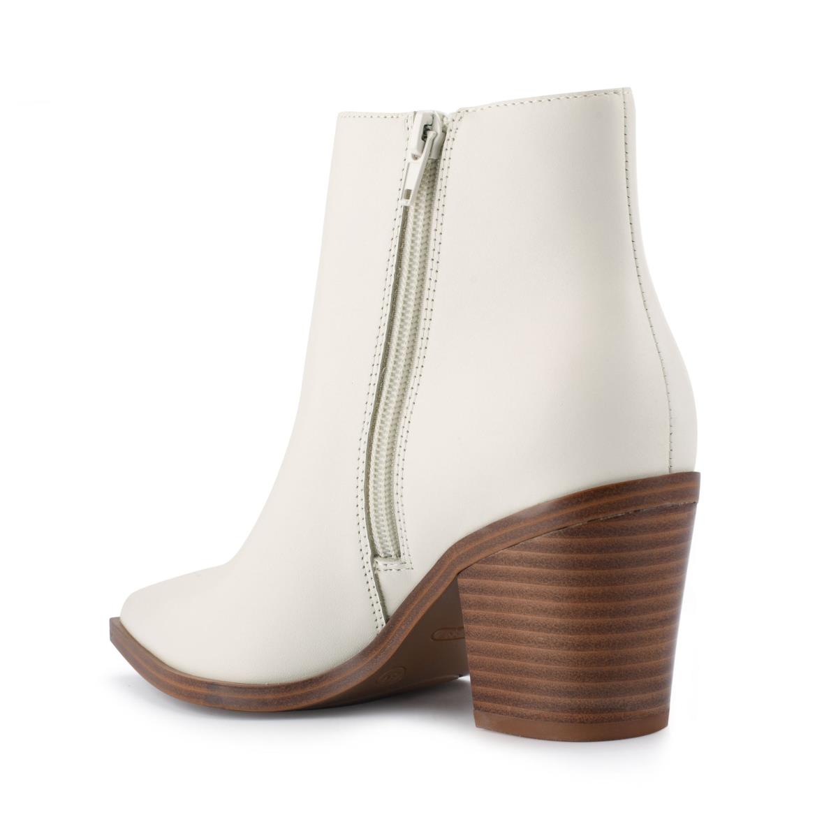 Booties Nine West Wearit Block Heel Mujer Blancas | 6298HSZIO