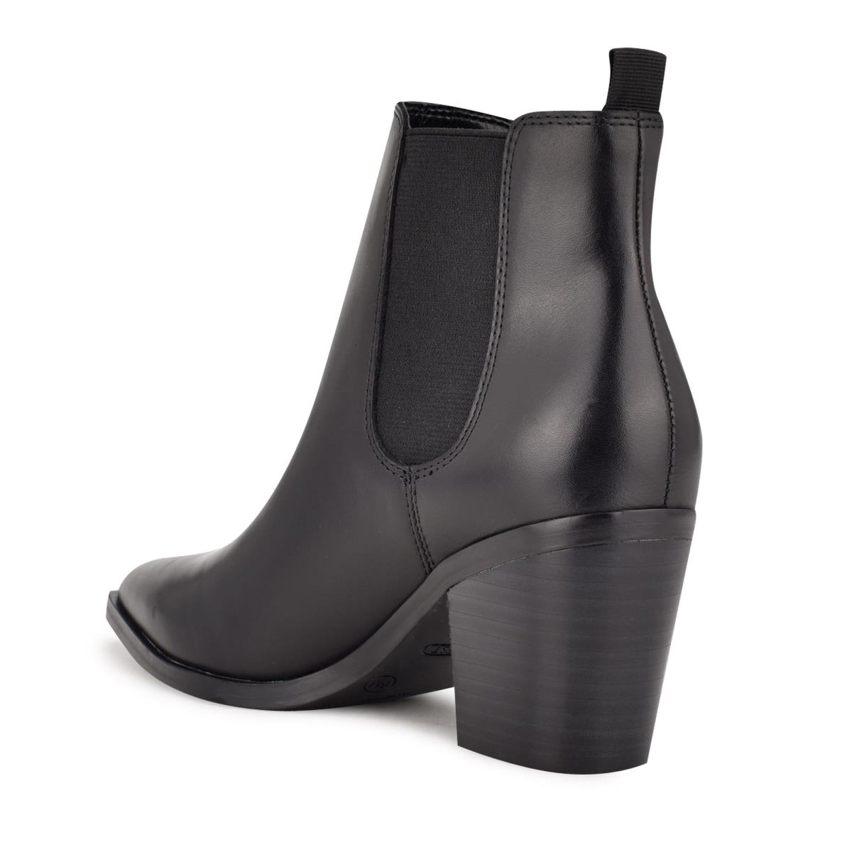 Booties Nine West Wyllis Block Heel Mujer Negras | 8923KOUEY