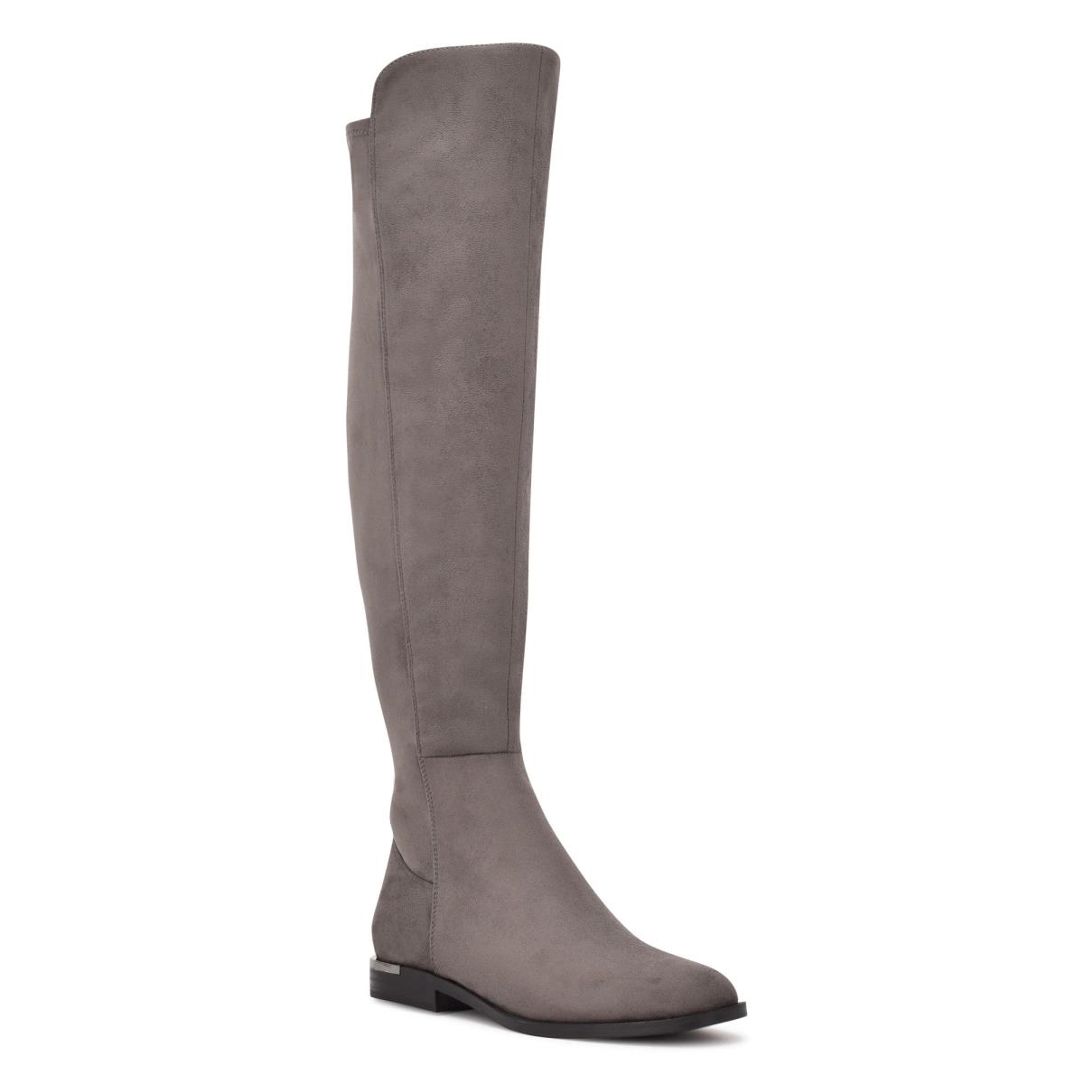 Botas Nine West Allair Over the Knee Mujer Gris | 8309LUGSD