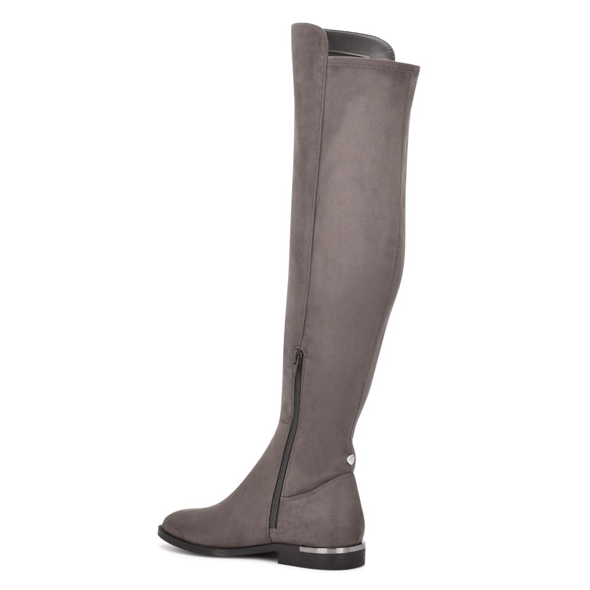 Botas Nine West Allair Over the Knee Mujer Gris | 8309LUGSD