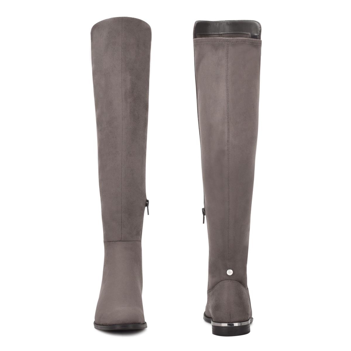 Botas Nine West Allair Over the Knee Mujer Gris | 8309LUGSD