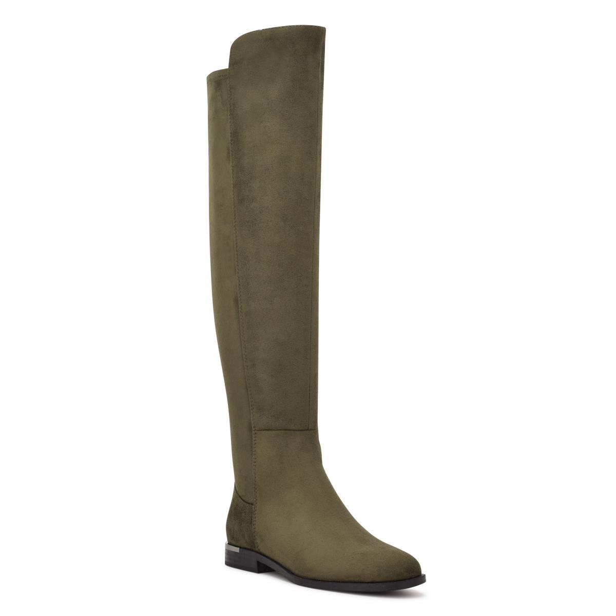 Botas Nine West Allair Wide Calf Over the Knee Mujer Verde Oliva | 5641GAXHD