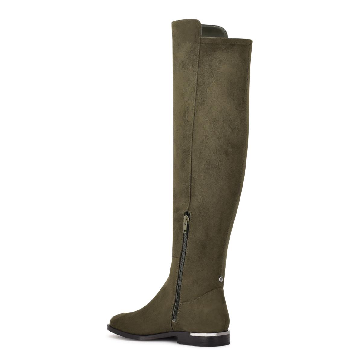 Botas Nine West Allair Wide Calf Over the Knee Mujer Verde Oliva | 5641GAXHD