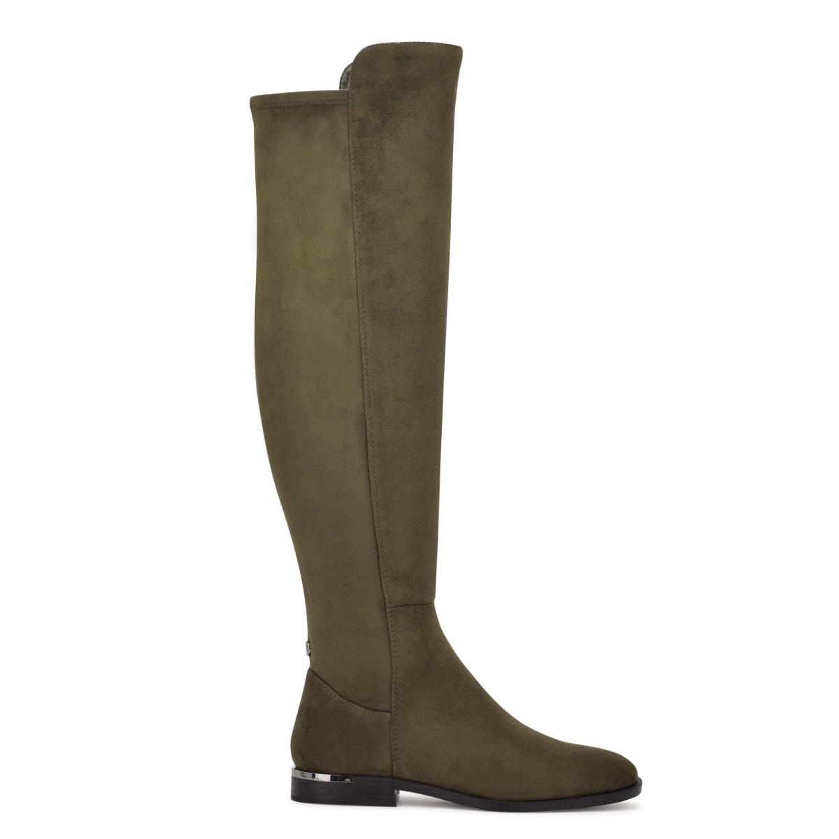 Botas Nine West Allair Wide Calf Over the Knee Mujer Verde Oliva | 5641GAXHD