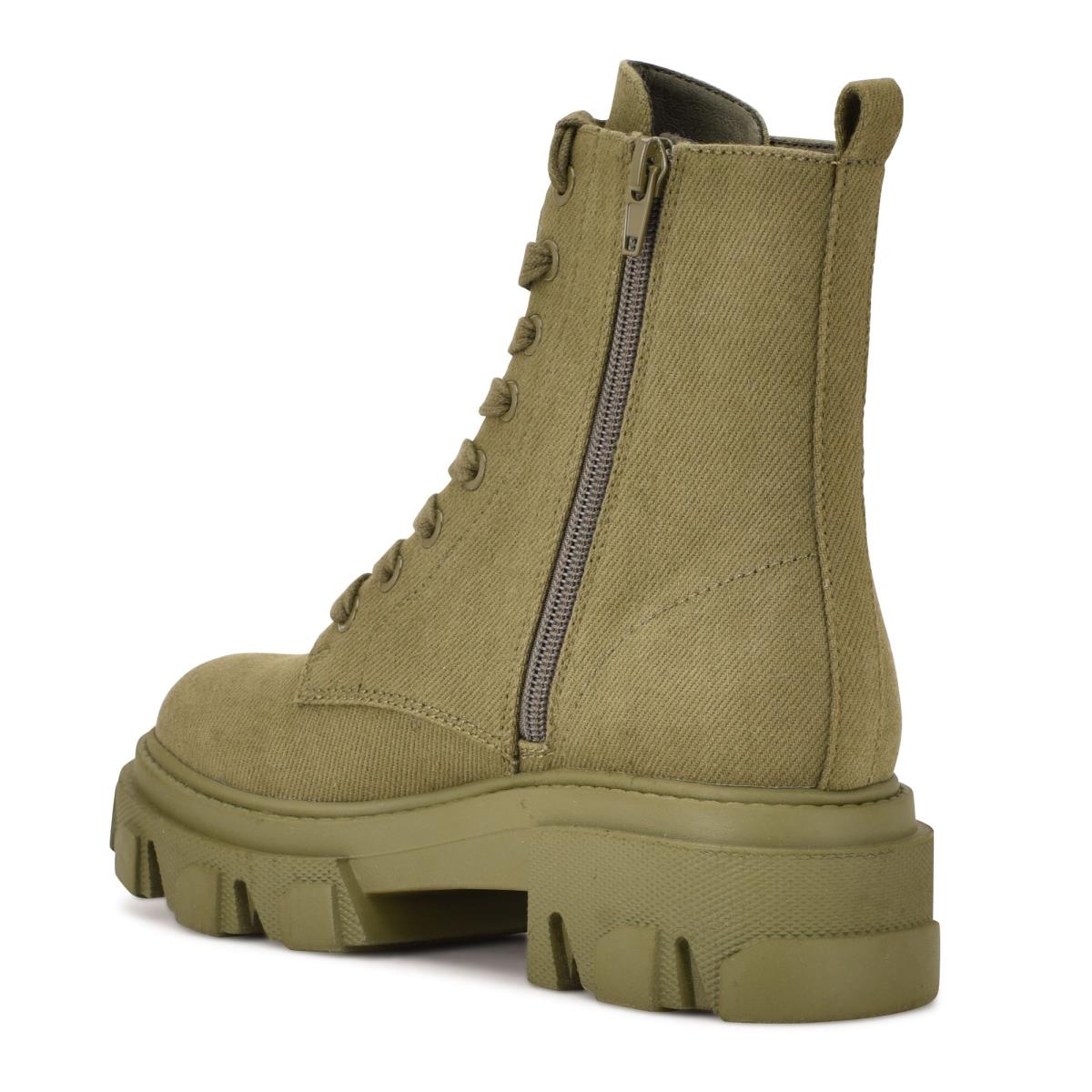 Botas Nine West Clover Lug Sole Mujer Verde Oliva | 2481VRWFJ