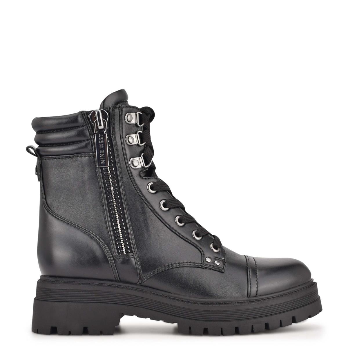 Botas Nine West Prinze Lug Sole Mujer Negras | 4971ERQJN