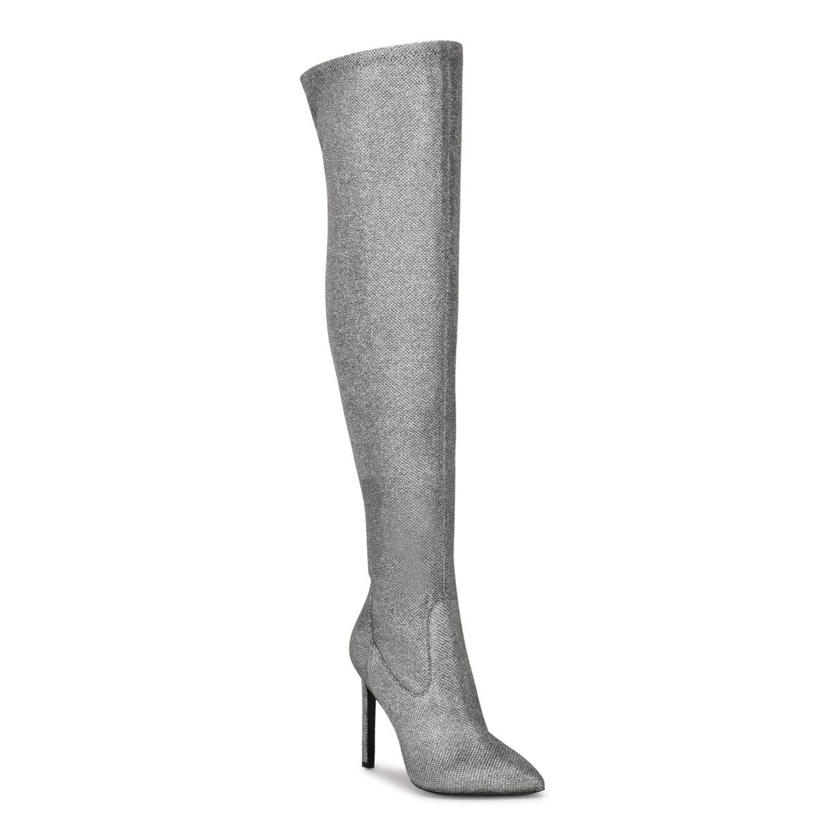 Botas Nine West Tacy Over The Knee Mujer Azules Gris | 3186XUTZV