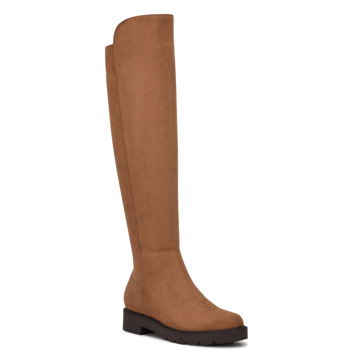 Botas Nine West Tread Over The Knee Lug Sole Mujer Marrones | 6351OLJWQ