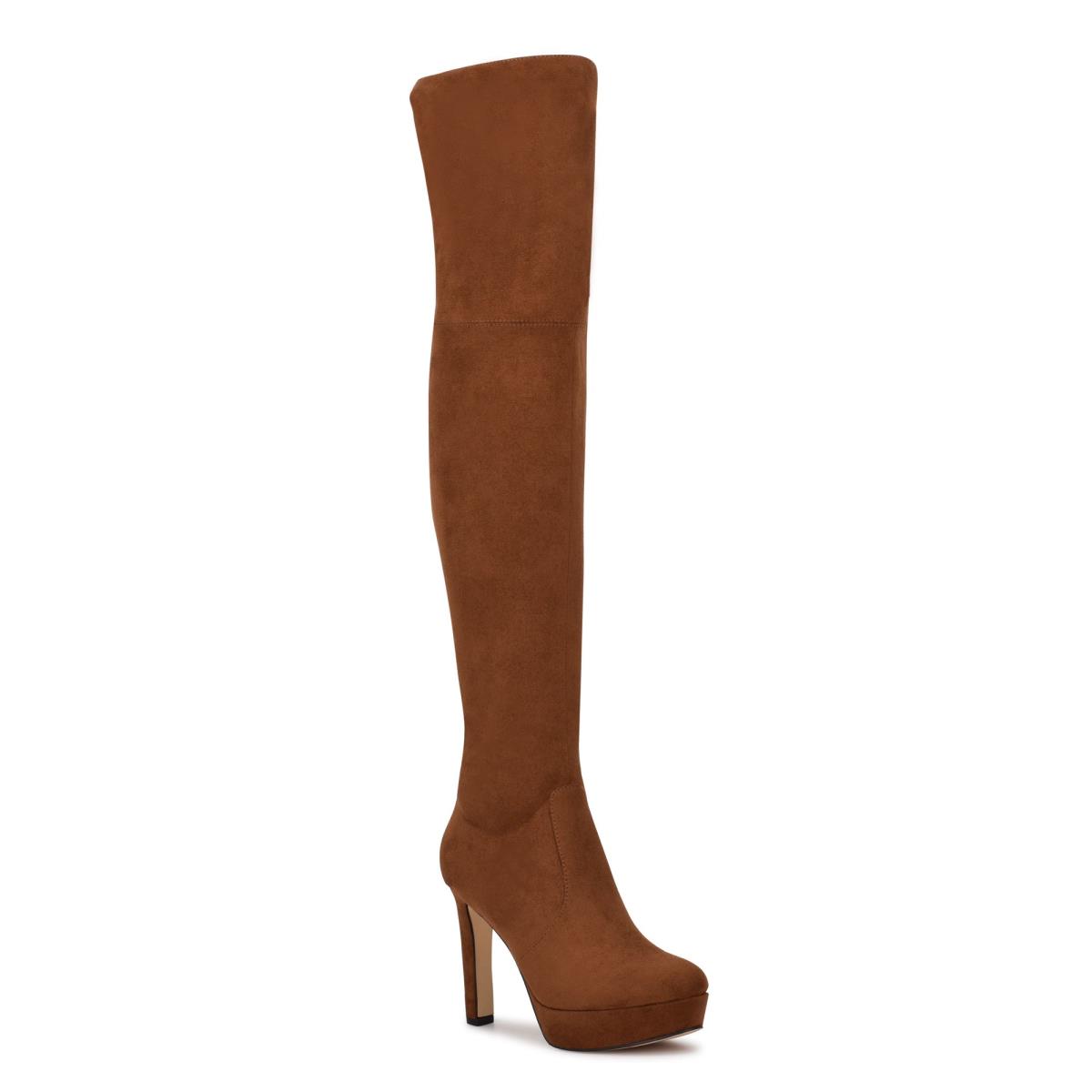 Botas Plataforma Nine West Gotcha Over the Knee Mujer Marrones | 6208XABND