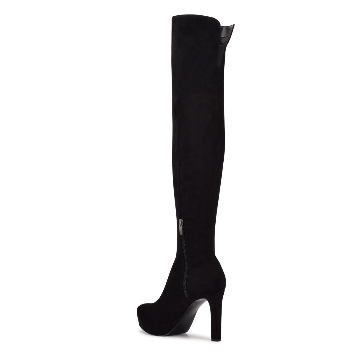 Botas Plataforma Nine West Gotcha Wide Calf Over the Knee Mujer Negras | 2475LBKXY