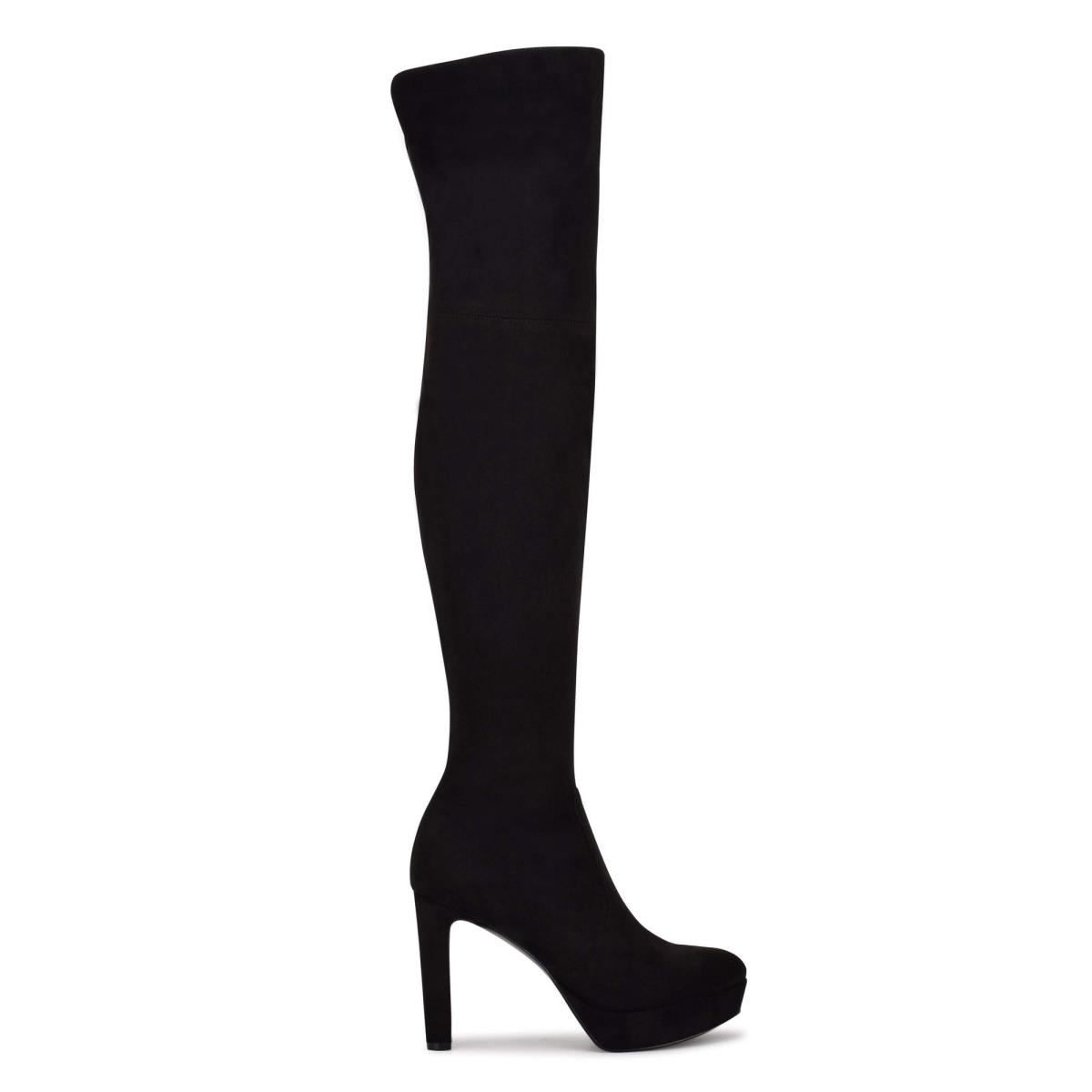 Botas Plataforma Nine West Gotcha Wide Calf Over the Knee Mujer Negras | 2475LBKXY