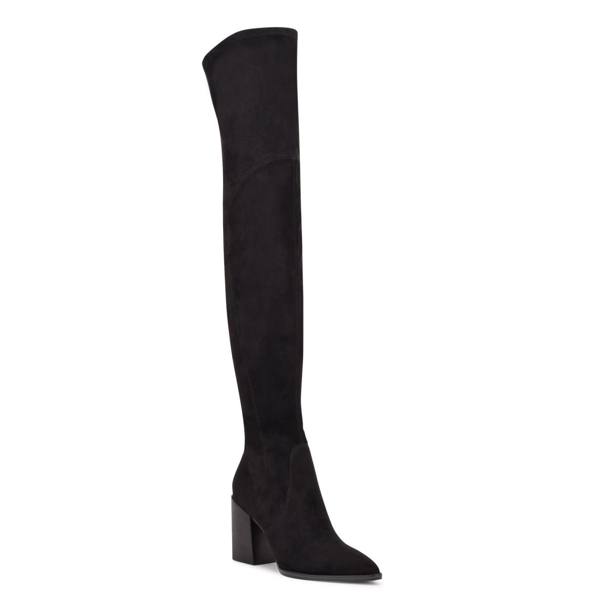 Botas de Tacon Nine West Barret Over The Knee Mujer Negras | 0192VQBPY