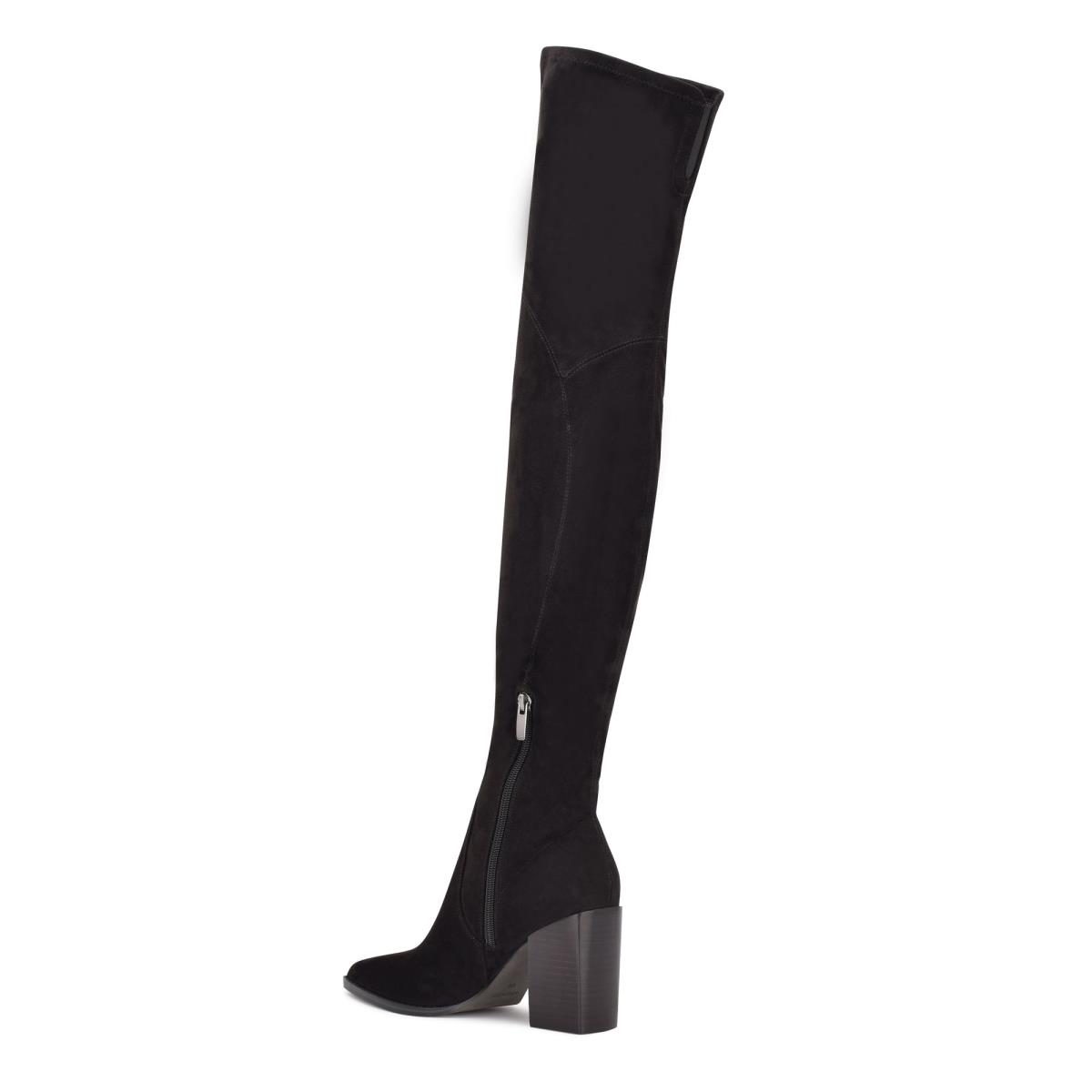 Botas de Tacon Nine West Barret Over The Knee Mujer Negras | 0192VQBPY