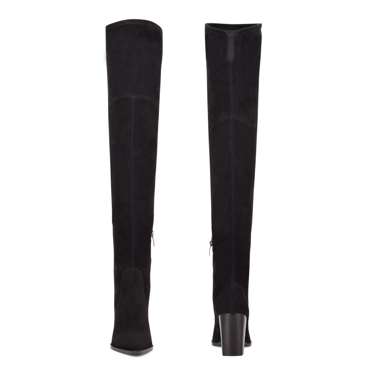 Botas de Tacon Nine West Barret Over The Knee Mujer Negras | 0192VQBPY