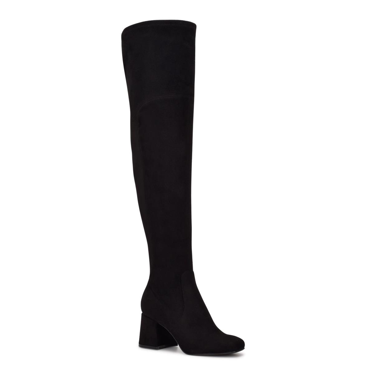 Botas de Tacon Nine West Blocky Over The Knee Mujer Negras | 0695EMJBN