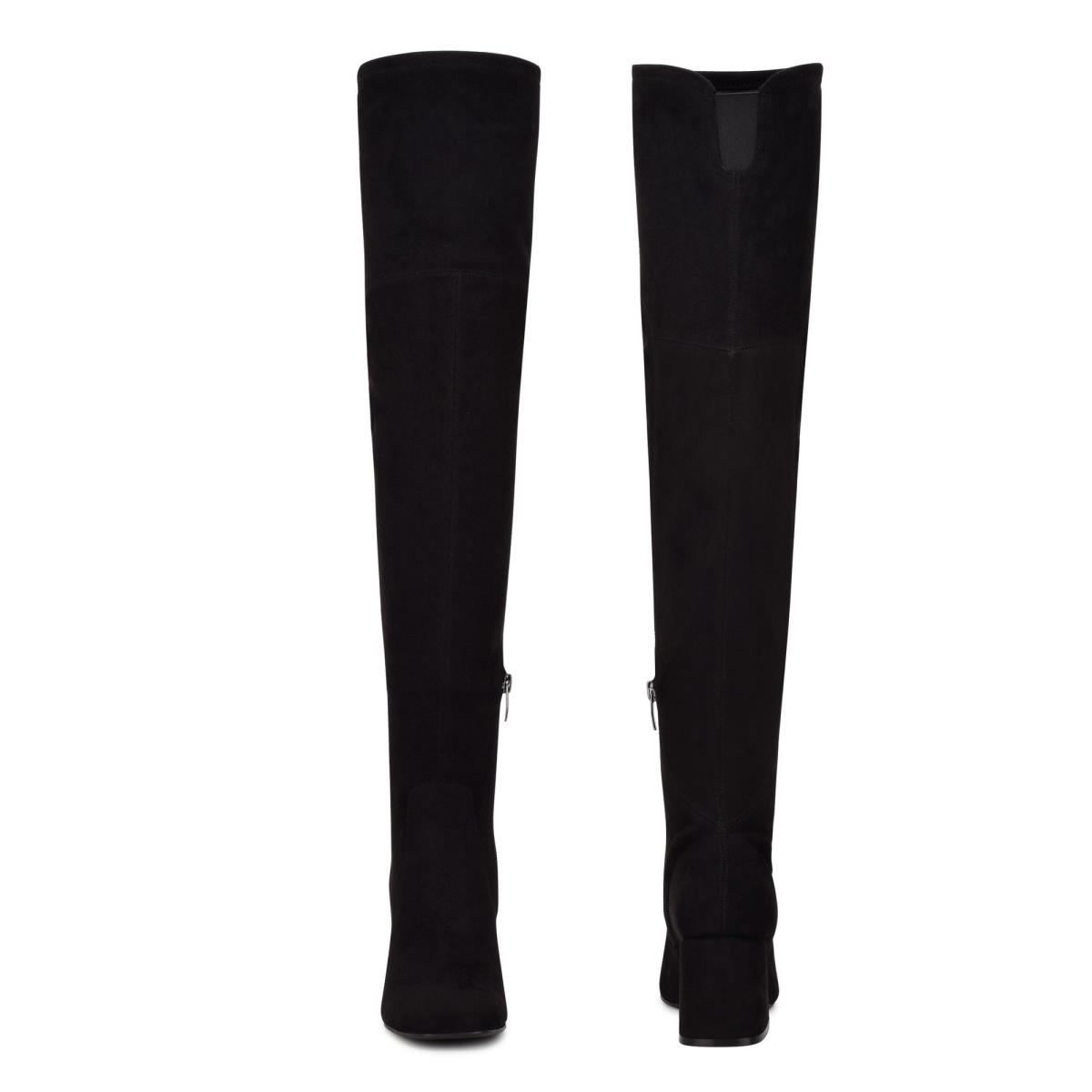 Botas de Tacon Nine West Blocky Over The Knee Mujer Negras | 0695EMJBN