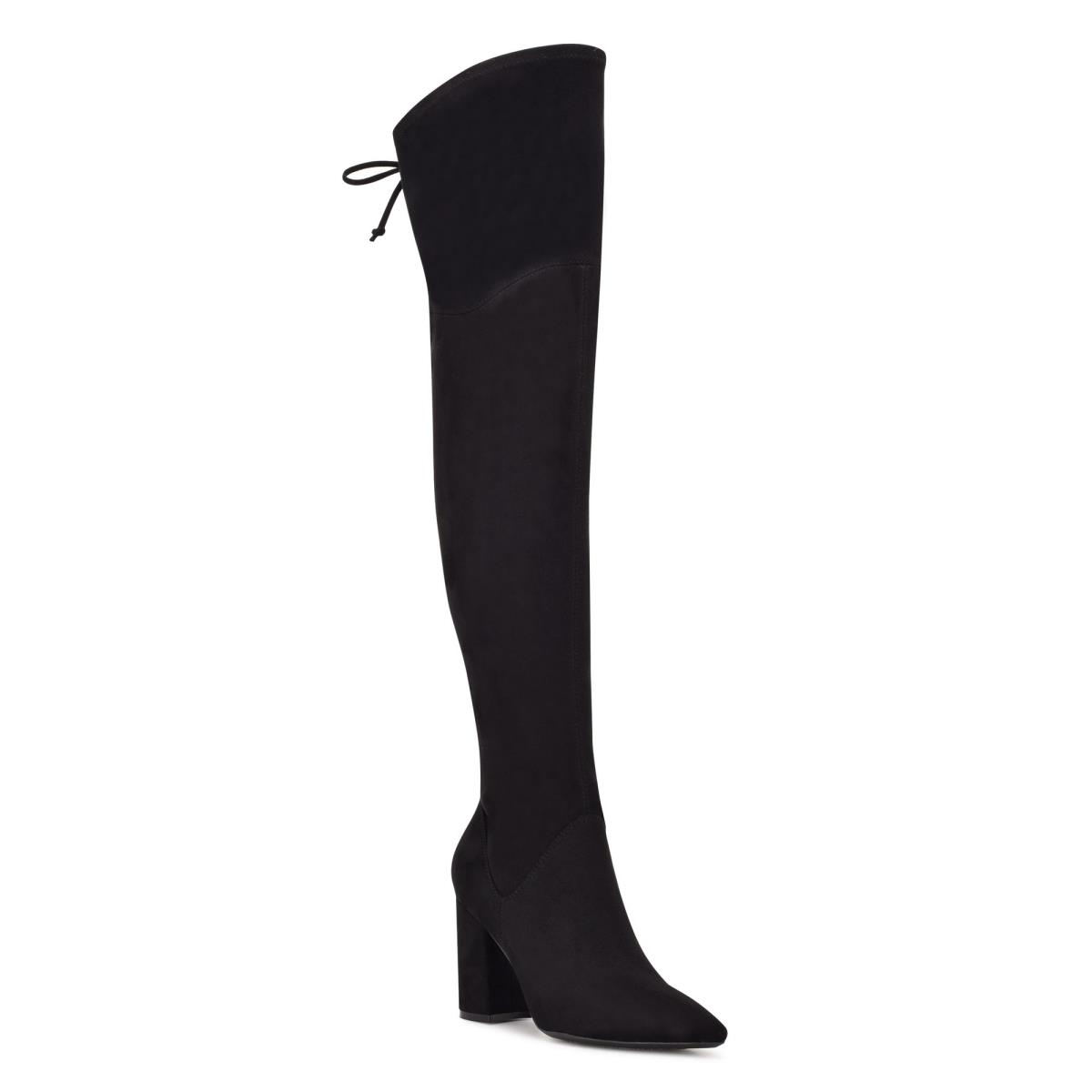 Botas de Tacon Nine West Ceeya 9x9 Over The Knee Mujer Negras | 2587HBMZQ