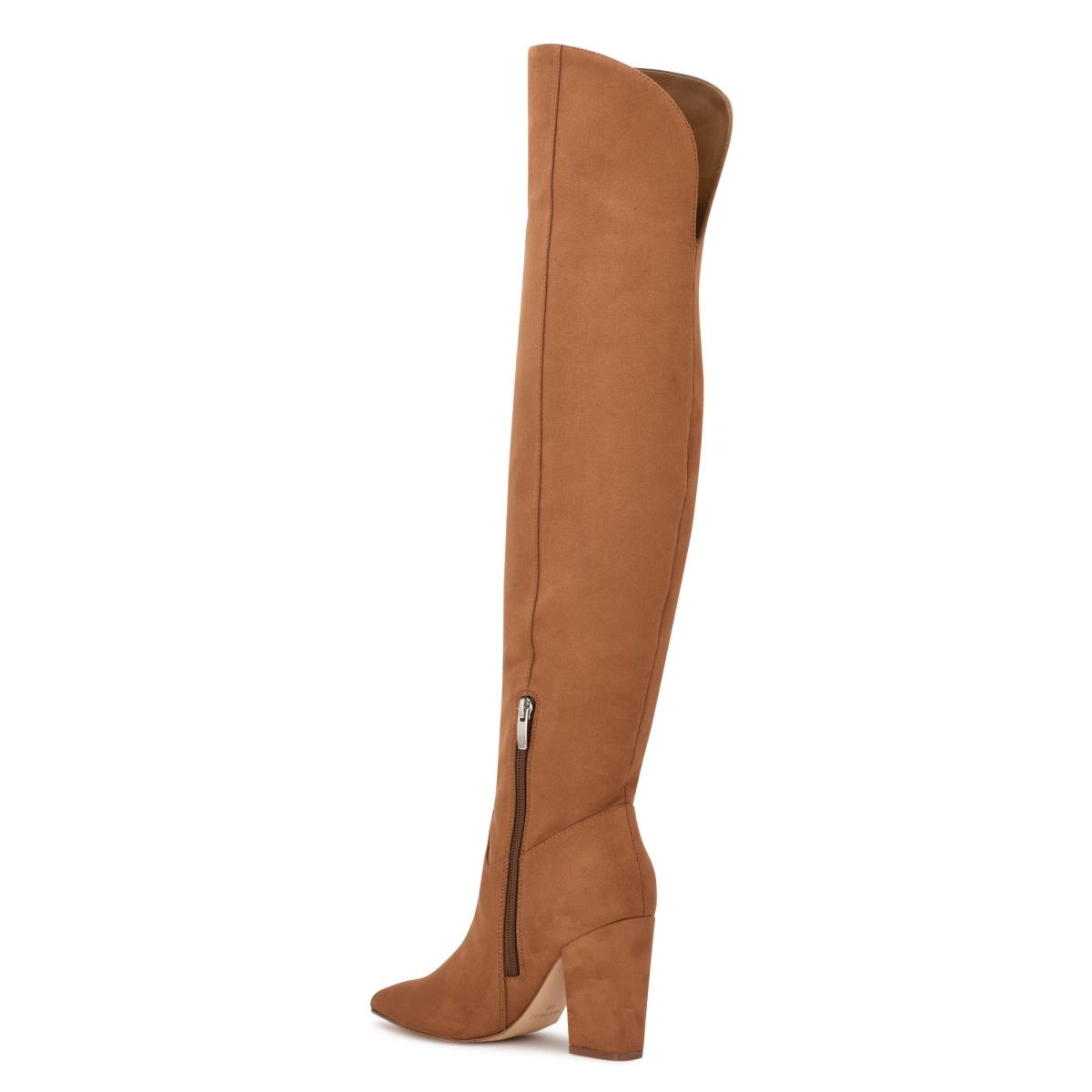 Botas de Tacon Nine West Goforit Over The Knee Mujer Marrones | 5914UIJVE