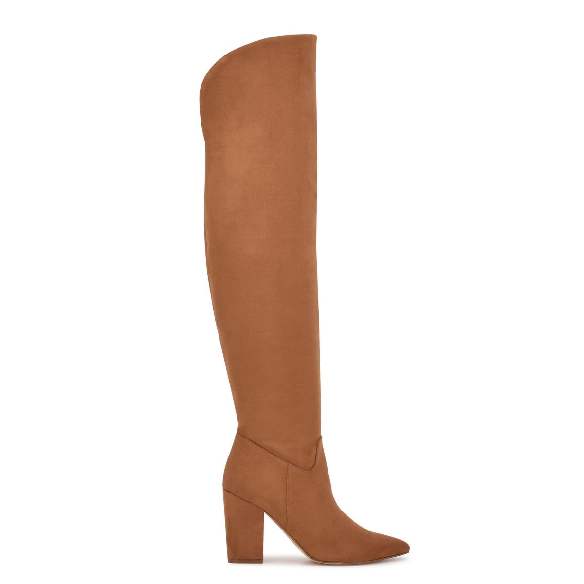 Botas de Tacon Nine West Goforit Over The Knee Mujer Marrones | 5914UIJVE