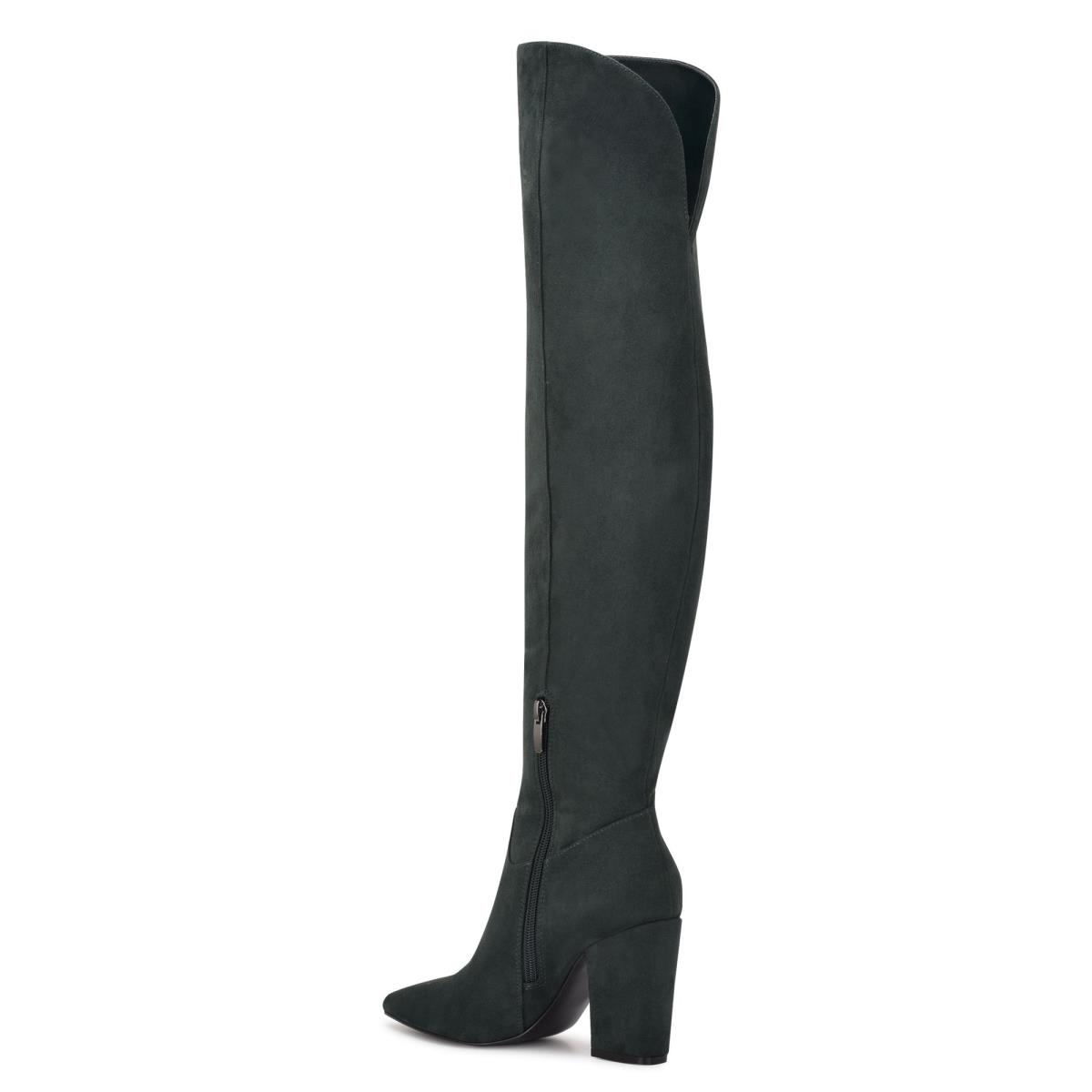 Botas de Tacon Nine West Goforit Over The Knee Mujer Negras | 9378UHNPM