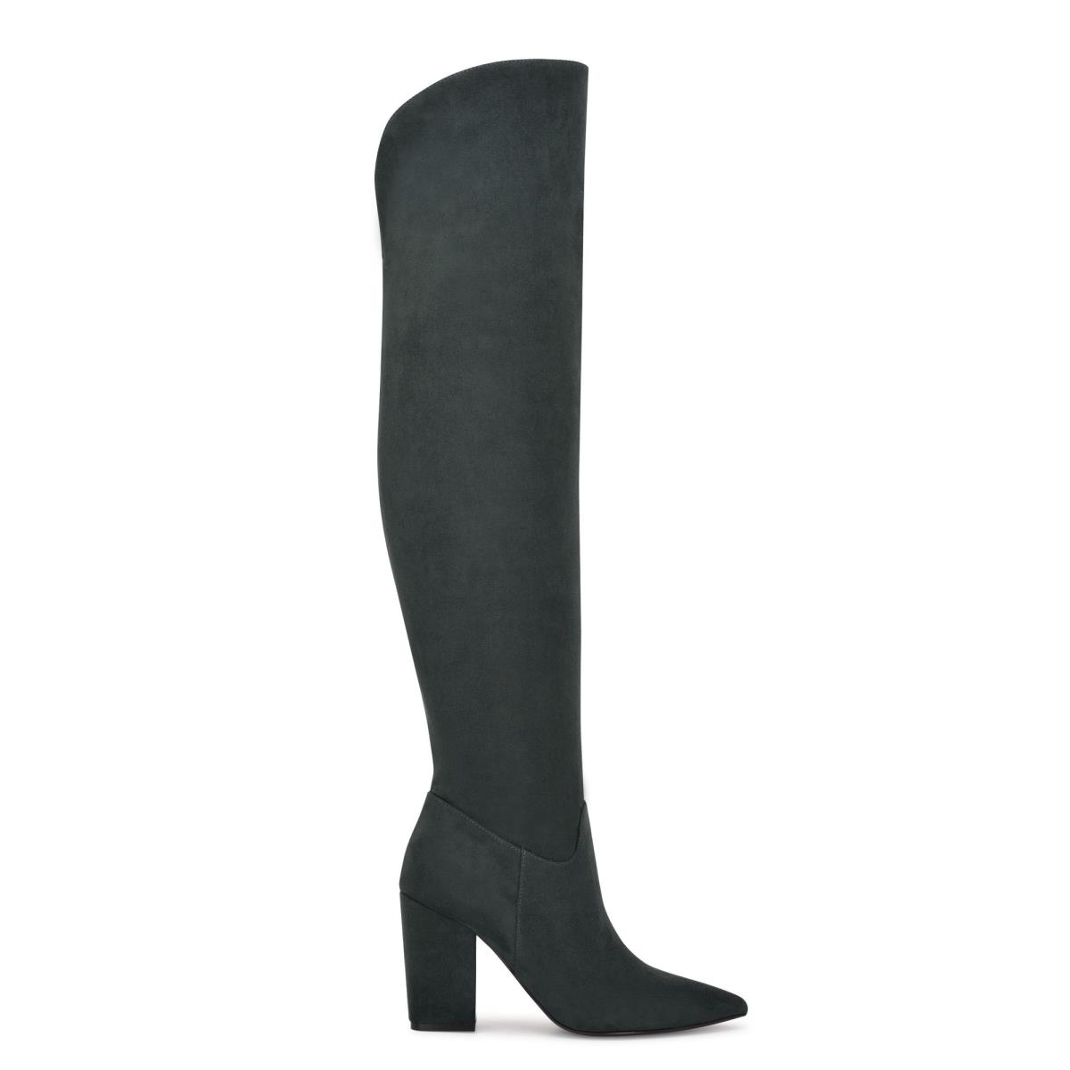 Botas de Tacon Nine West Goforit Over The Knee Mujer Negras | 9378UHNPM