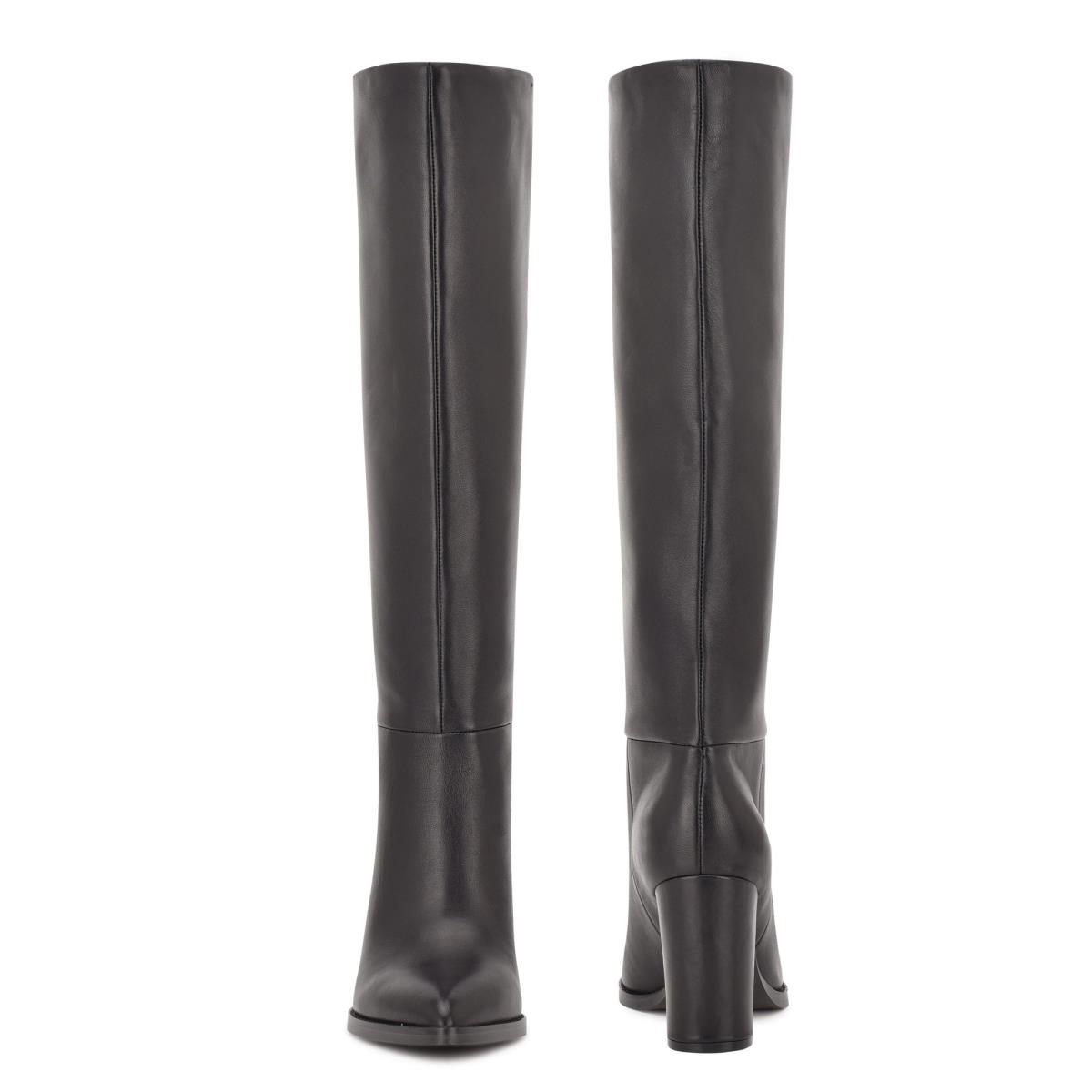 Botas de Tacon Nine West Hiya Wide Calf Mujer Negras | 1540ESTZQ